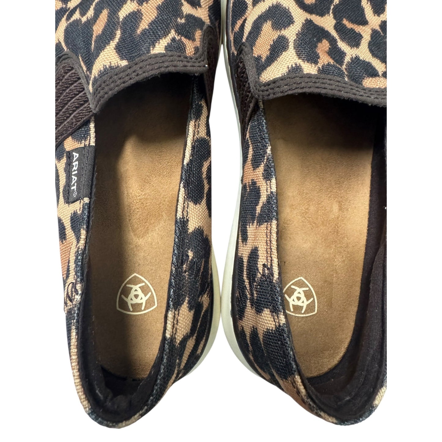 Ariat Womens Ryder Leopard Print Slip-On Canvas Shoes SZ9