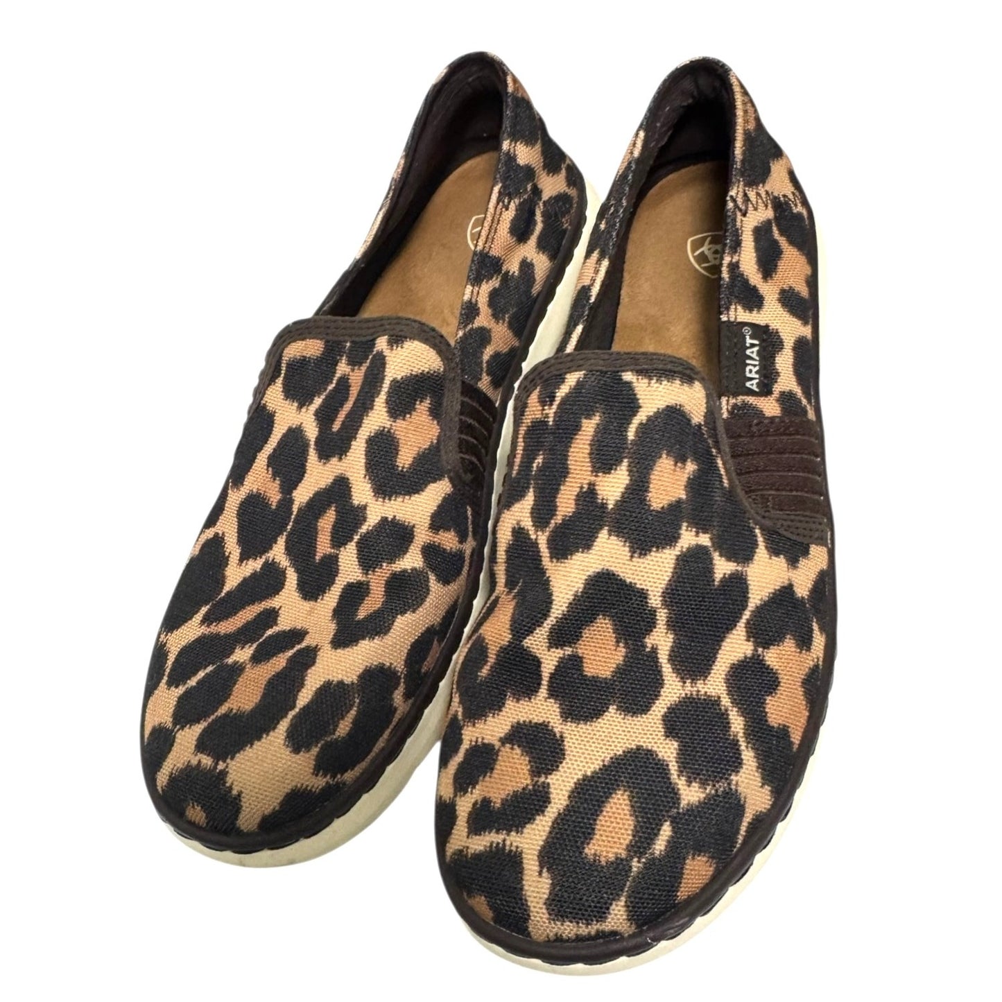 Ariat Womens Ryder Leopard Print Slip-On Canvas Shoes SZ9