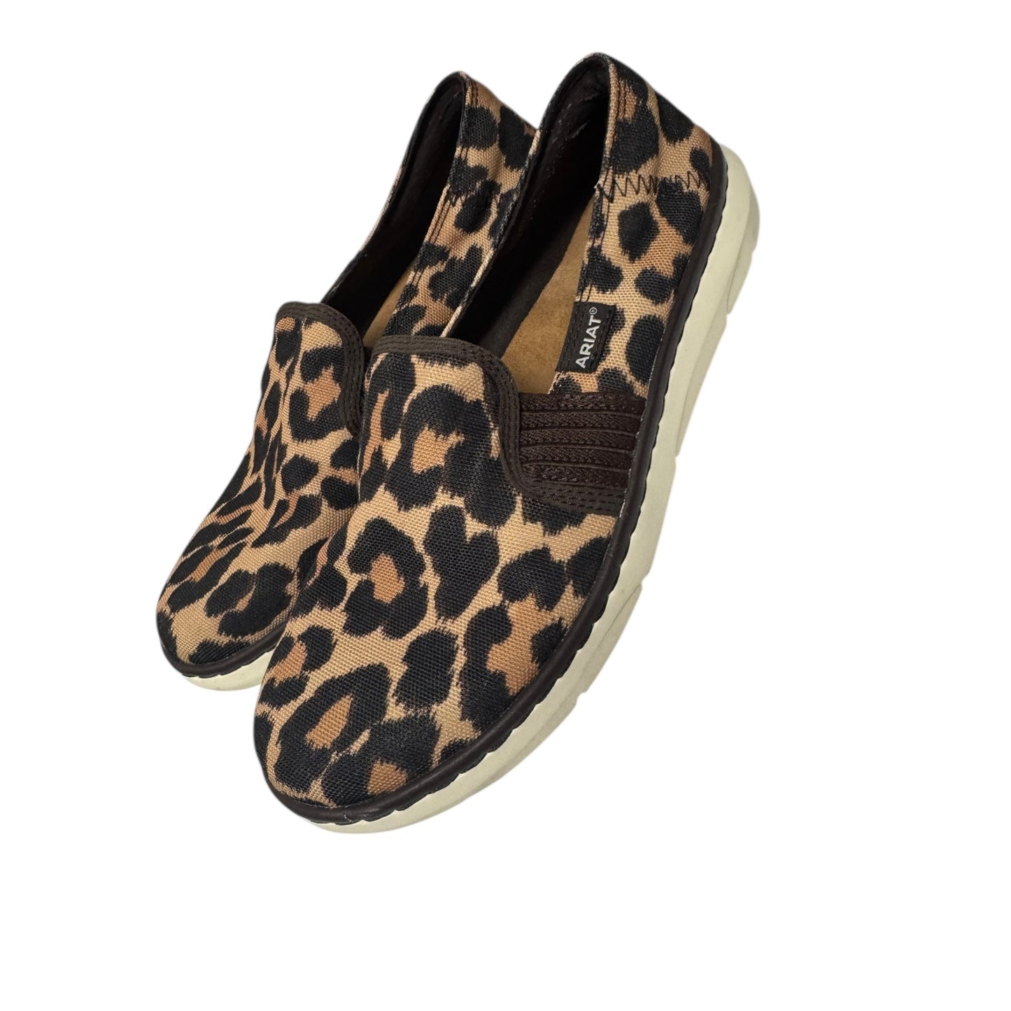 Ariat Womens Ryder Leopard Print Slip-On Canvas Shoes SZ9