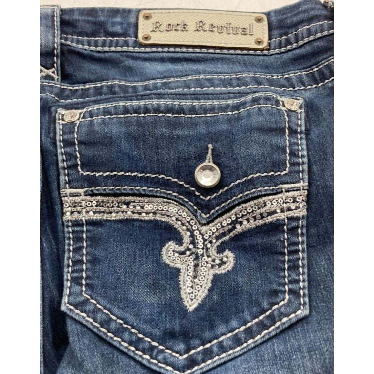 Rock Revival Betty Bootcut Jeans Dark Wash Denim Women's Size 36