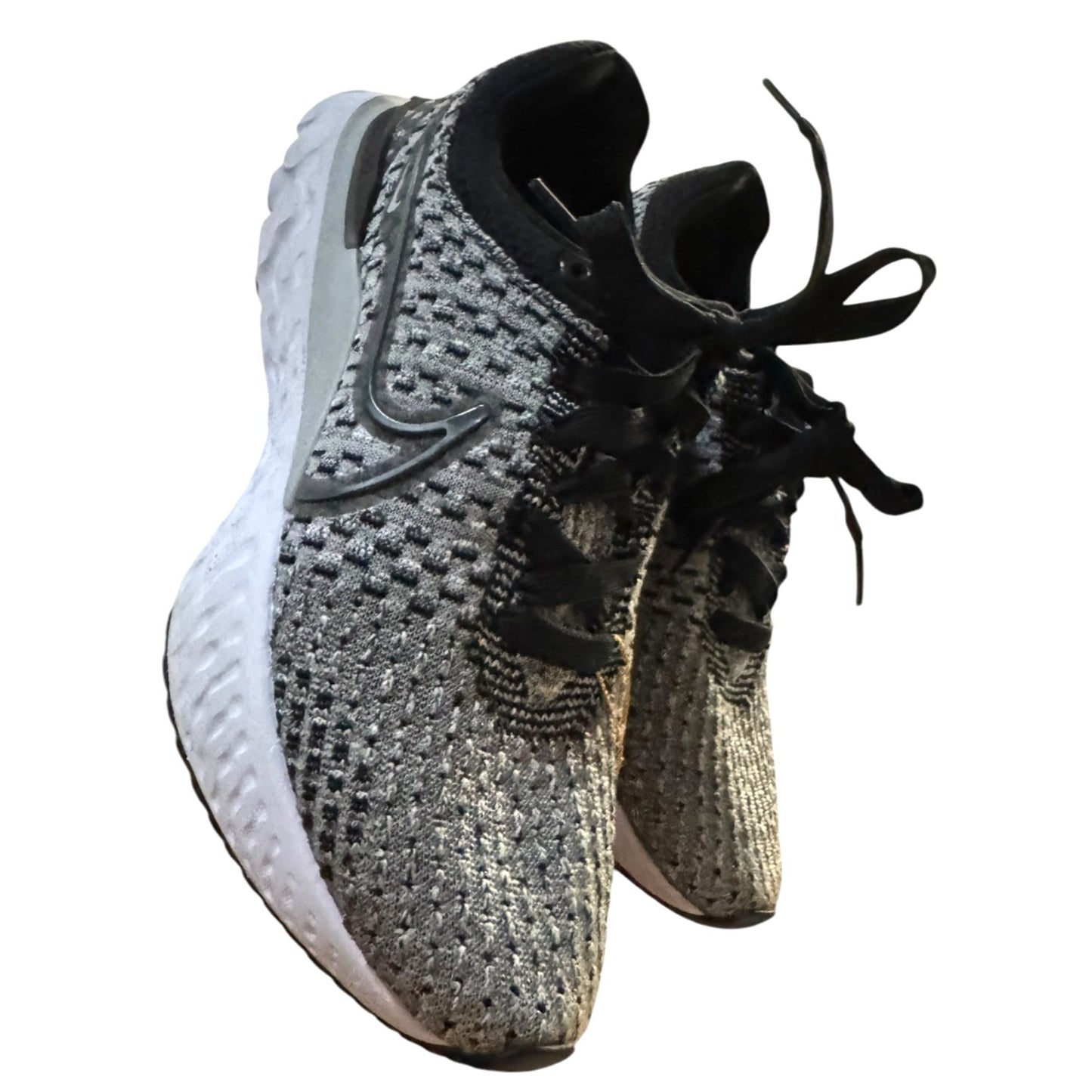Nike React Infinity Run Flyknit Black/White Running Shoes Women's Size 6.5