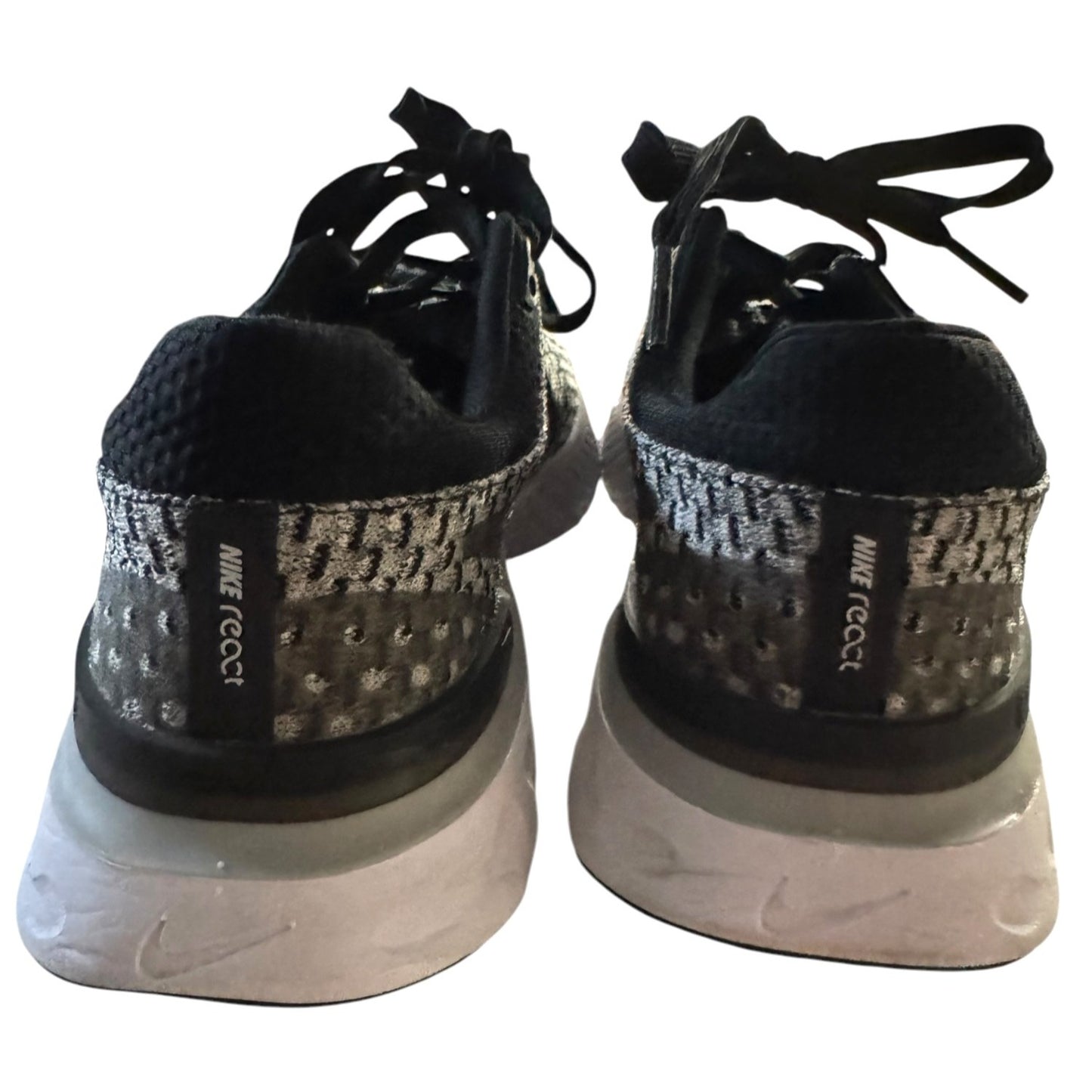 Nike React Infinity Run Flyknit Black/White Running Shoes Women's Size 6.5