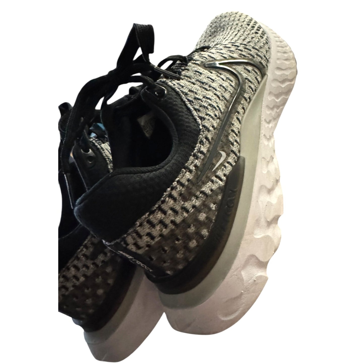 Nike React Infinity Run Flyknit Black/White Running Shoes Women's Size 6.5