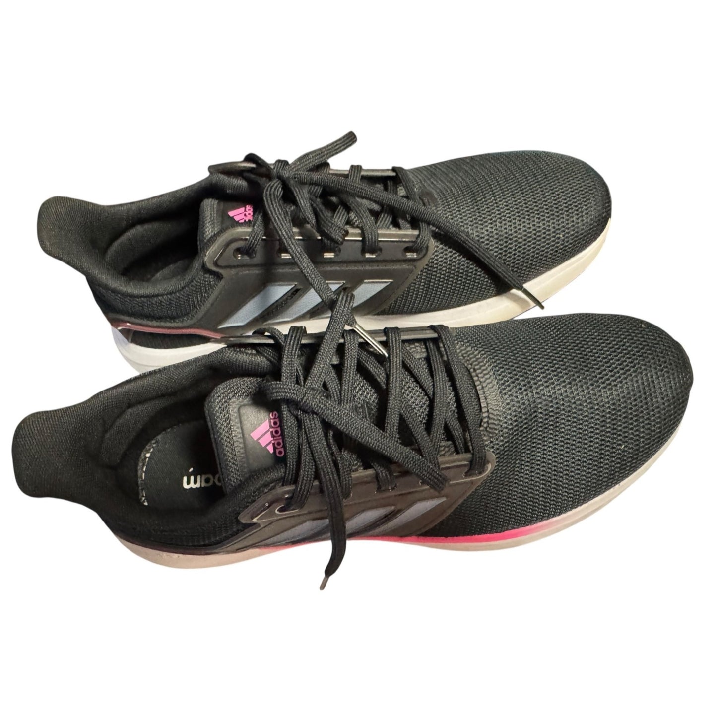 Adidas Women's EQ19 Cloud Foam Run Sneakers Black & Pink Athletic Shoes