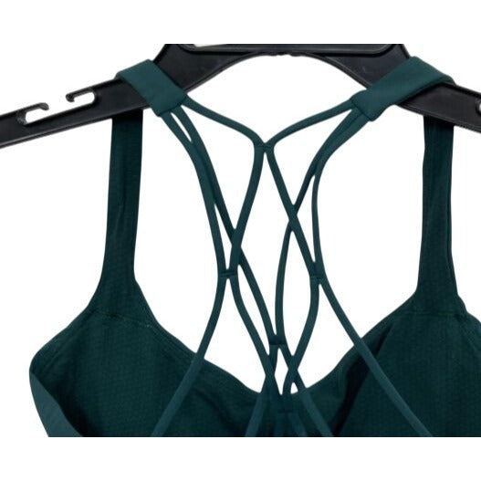 Lululemon Free To Be Zen Dark Green Strappy Back Sports Bra Size