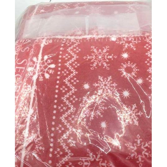 Victorias Secret Red Holiday Snowflake Throw Blanket New In Package
