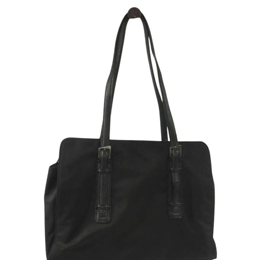 Francesco Biasia Black Shoulder Bag With Dual Straps & Zipper Closure