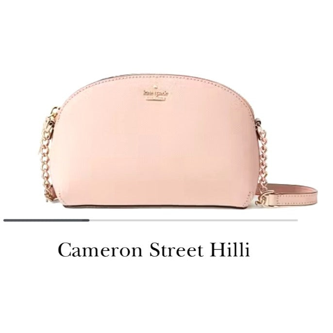 Kate Spade New York Pink Leather Crossbody Bag With Gold Chain