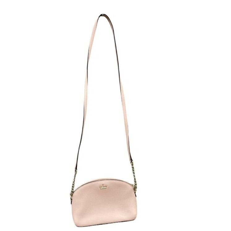 Kate Spade New York Pink Leather Crossbody Bag With Gold Chain