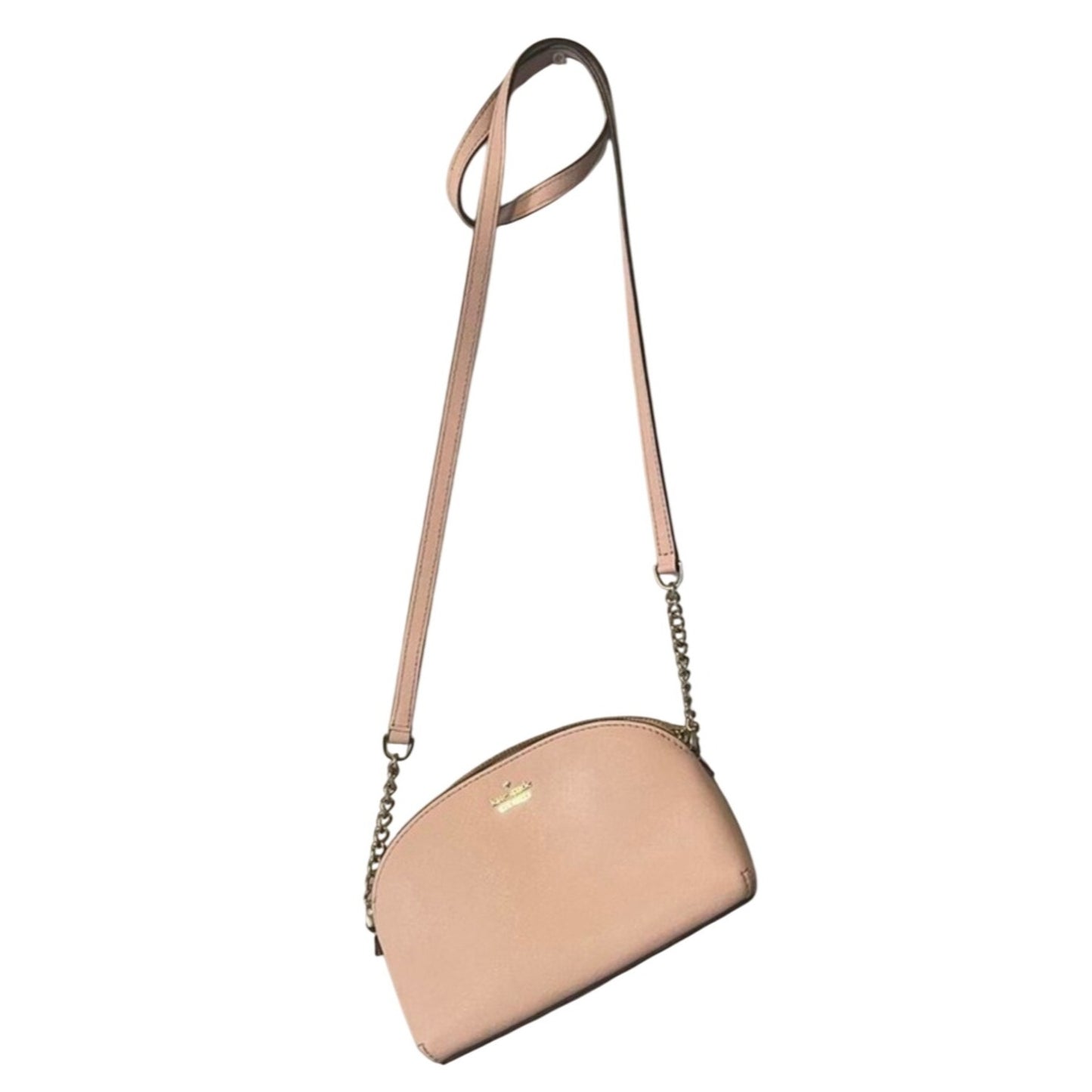 Kate Spade New York Pink Leather Crossbody Bag With Gold Chain