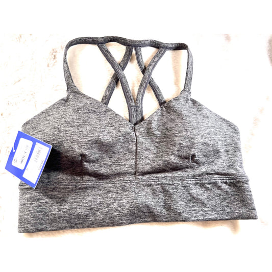 Joy Lab Gray Strappy Sports Bra With Removable Padding Small