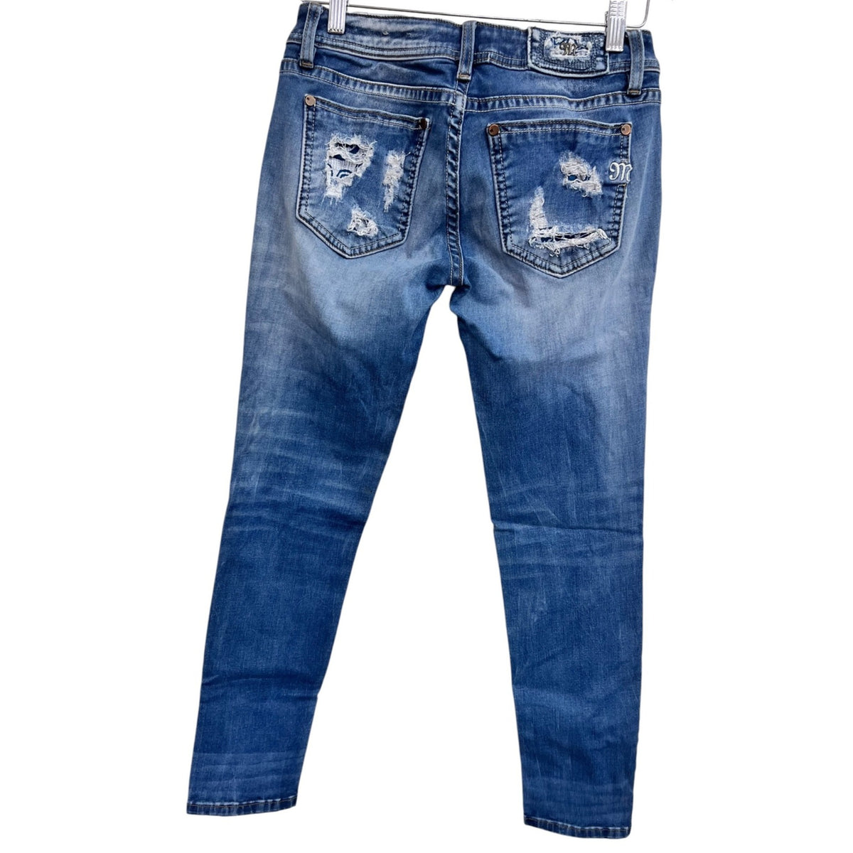 Miss Me Women's Signature Ankle Skinny Distressed Jeans Size 28