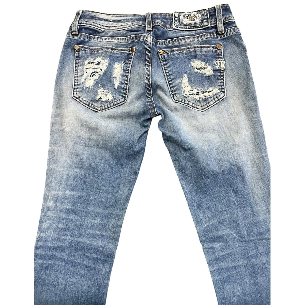 Miss Me Women's Signature Ankle Skinny Distressed Jeans Size 28
