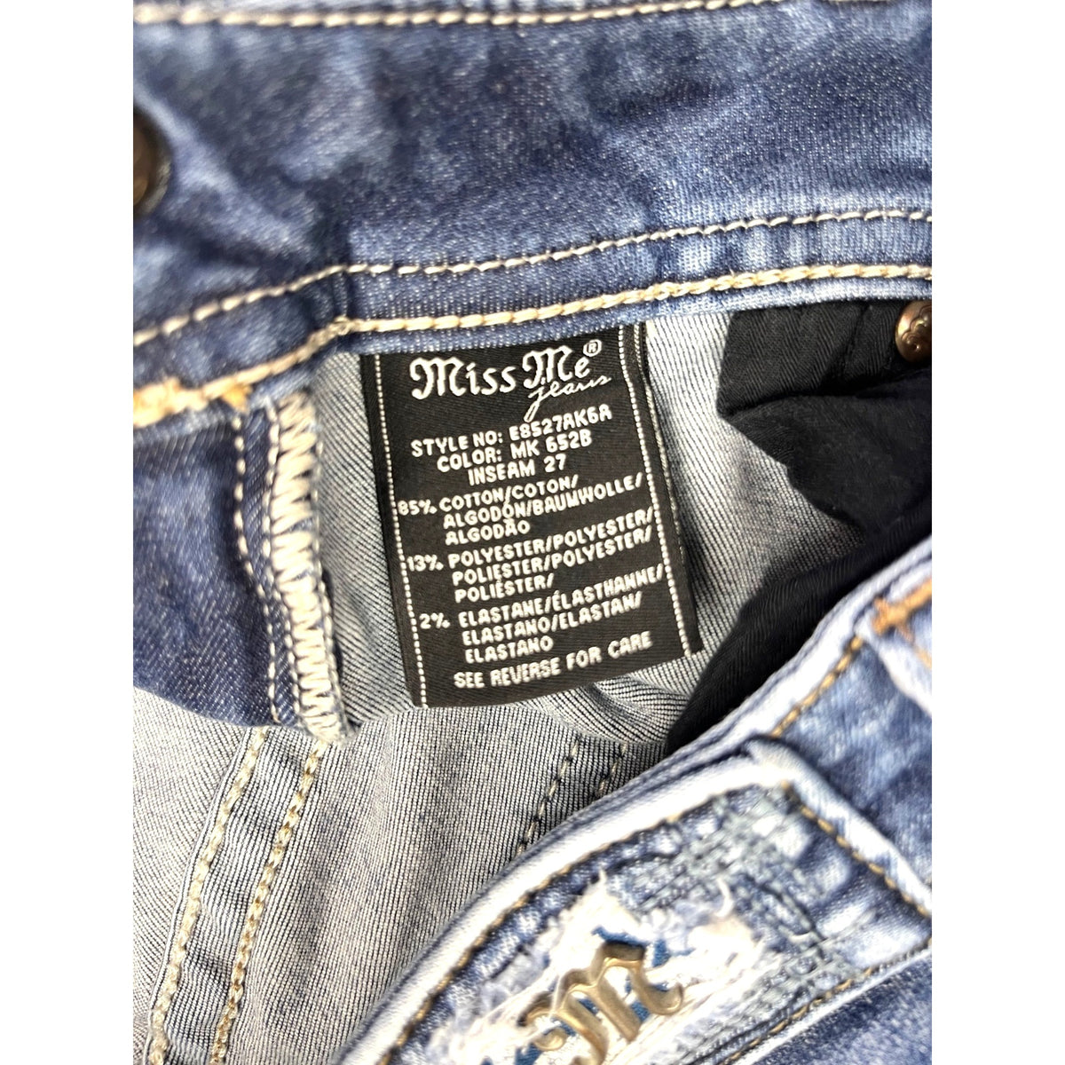Miss Me Women's Signature Ankle Skinny Distressed Jeans Size 28