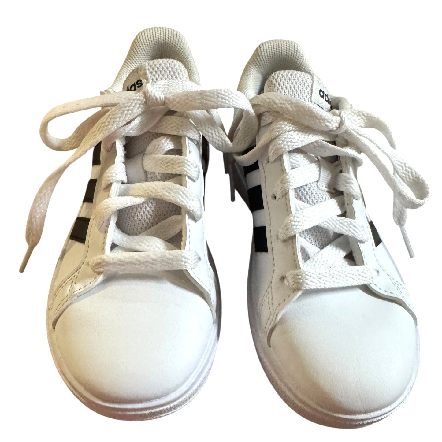 Adidas Unisex Kids White & Black Size 12 Sneakers Shoes