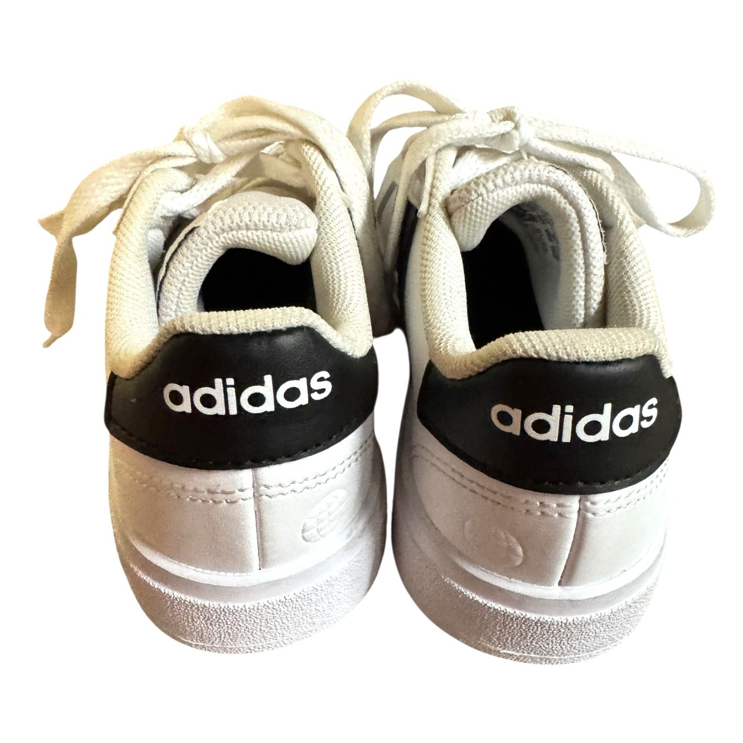 Adidas Unisex Kids White & Black Size 12 Sneakers Shoes
