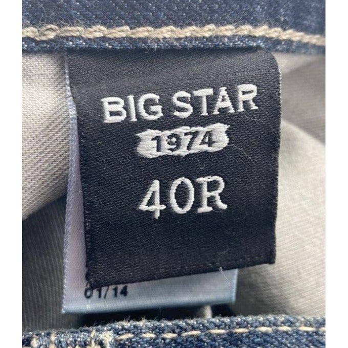 Big Star Union Regular Straight Blue Dark Wash Jeans 40R Eco-Friendly NWT