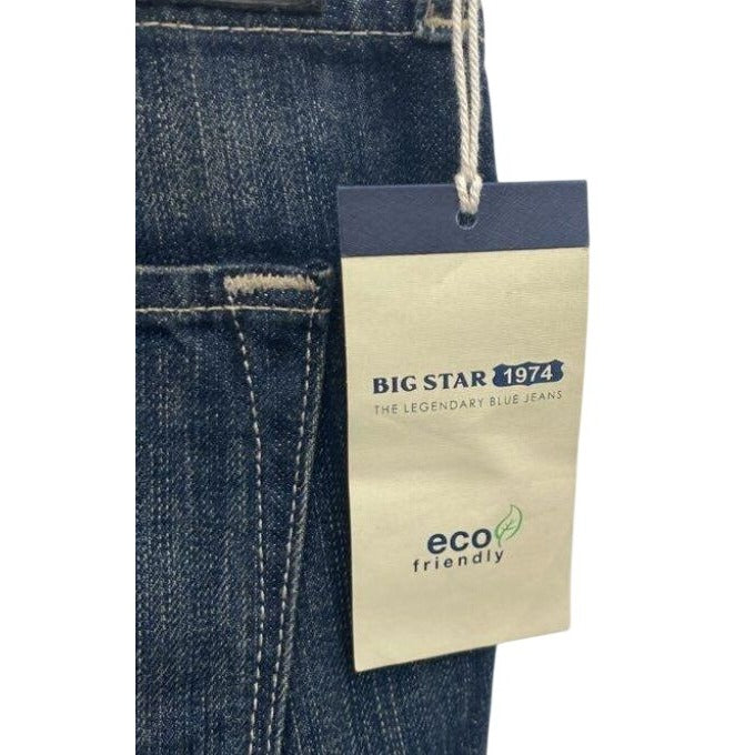 Big Star Union Regular Straight Blue Dark Wash Jeans 40R Eco-Friendly NWT