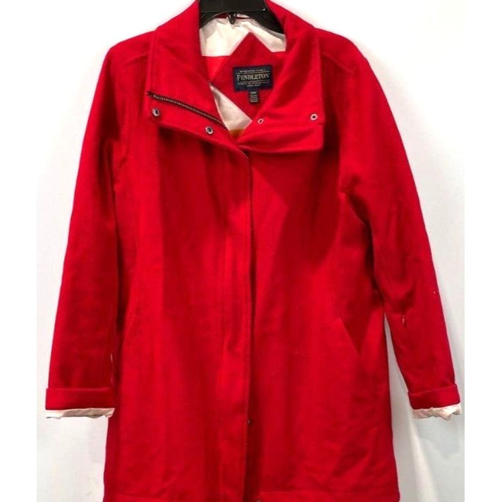 Pendleton Women's Red Wool Blend Mid-Length Coat Size M