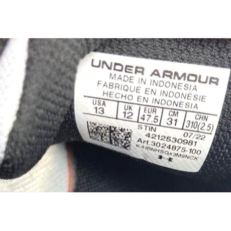 Under Armour Mens Charged Impulse Grey Running Shoes Size 13 Lightweight