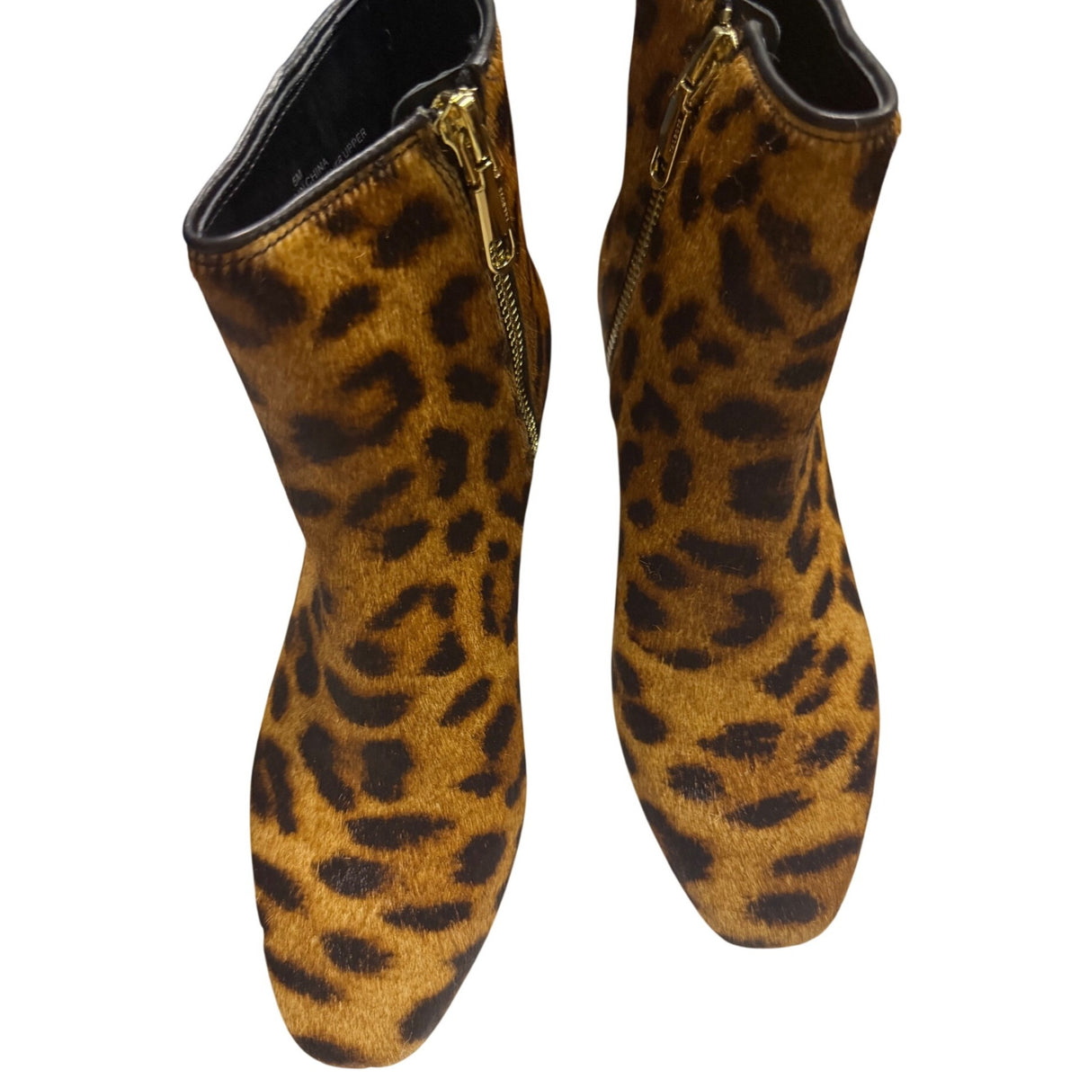 Talbots Dakota Calf Hair Leopard Ankle Boots 5M
