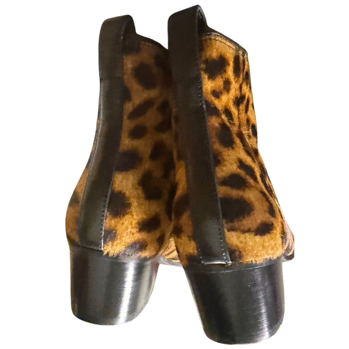 Talbots Dakota Calf Hair Leopard Ankle Boots 5M
