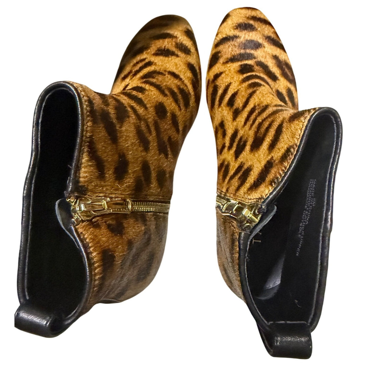 Talbots Dakota Calf Hair Leopard Ankle Boots 5M