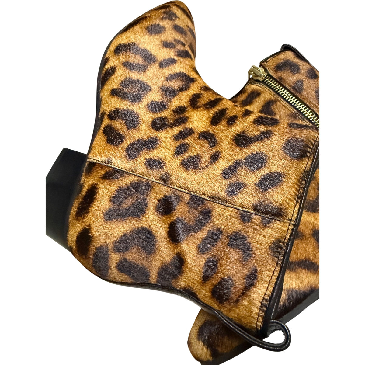 Talbots Dakota Calf Hair Leopard Ankle Boots 5M