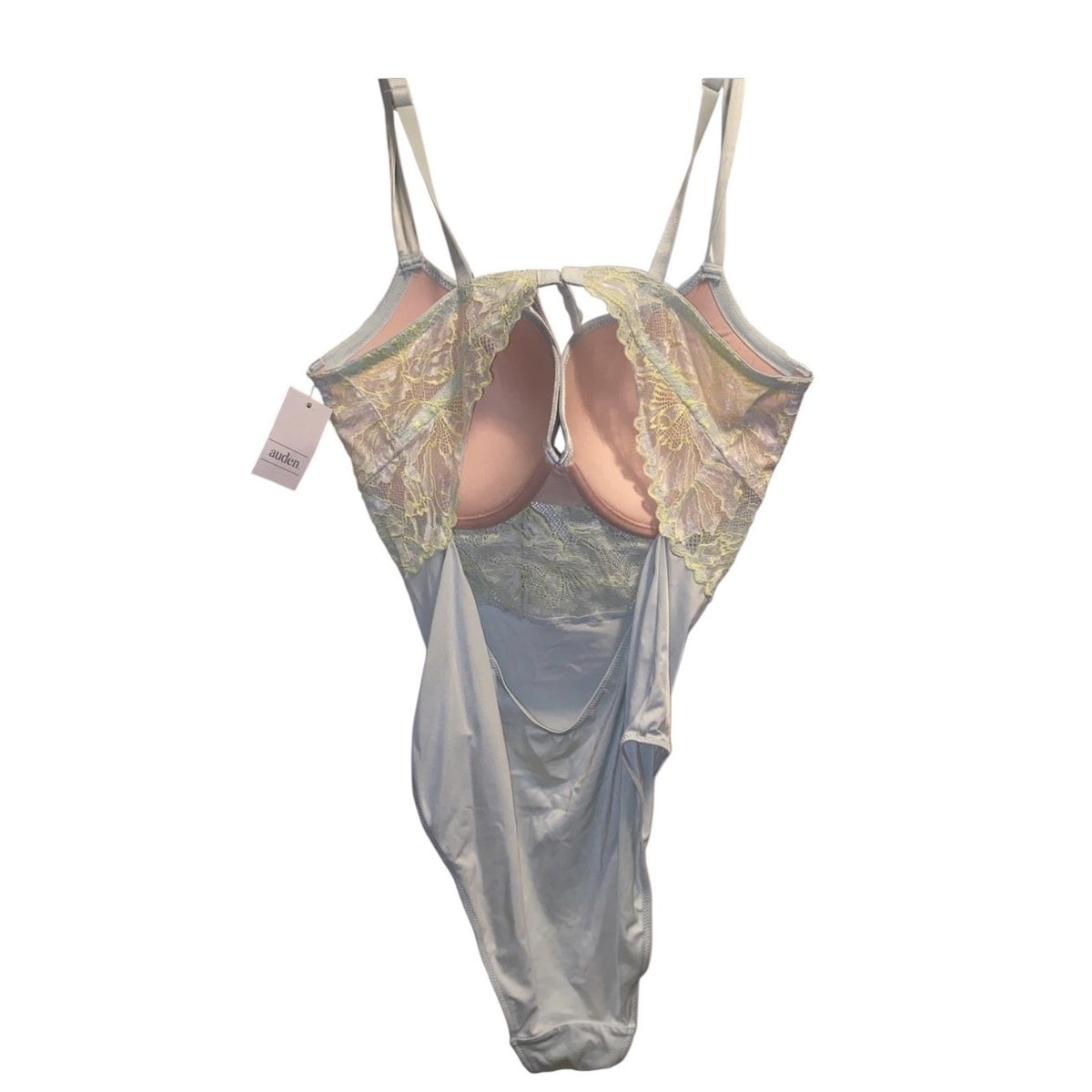 Auden Light Blue Lace Underwire Bodysuit Teddy M NWT
