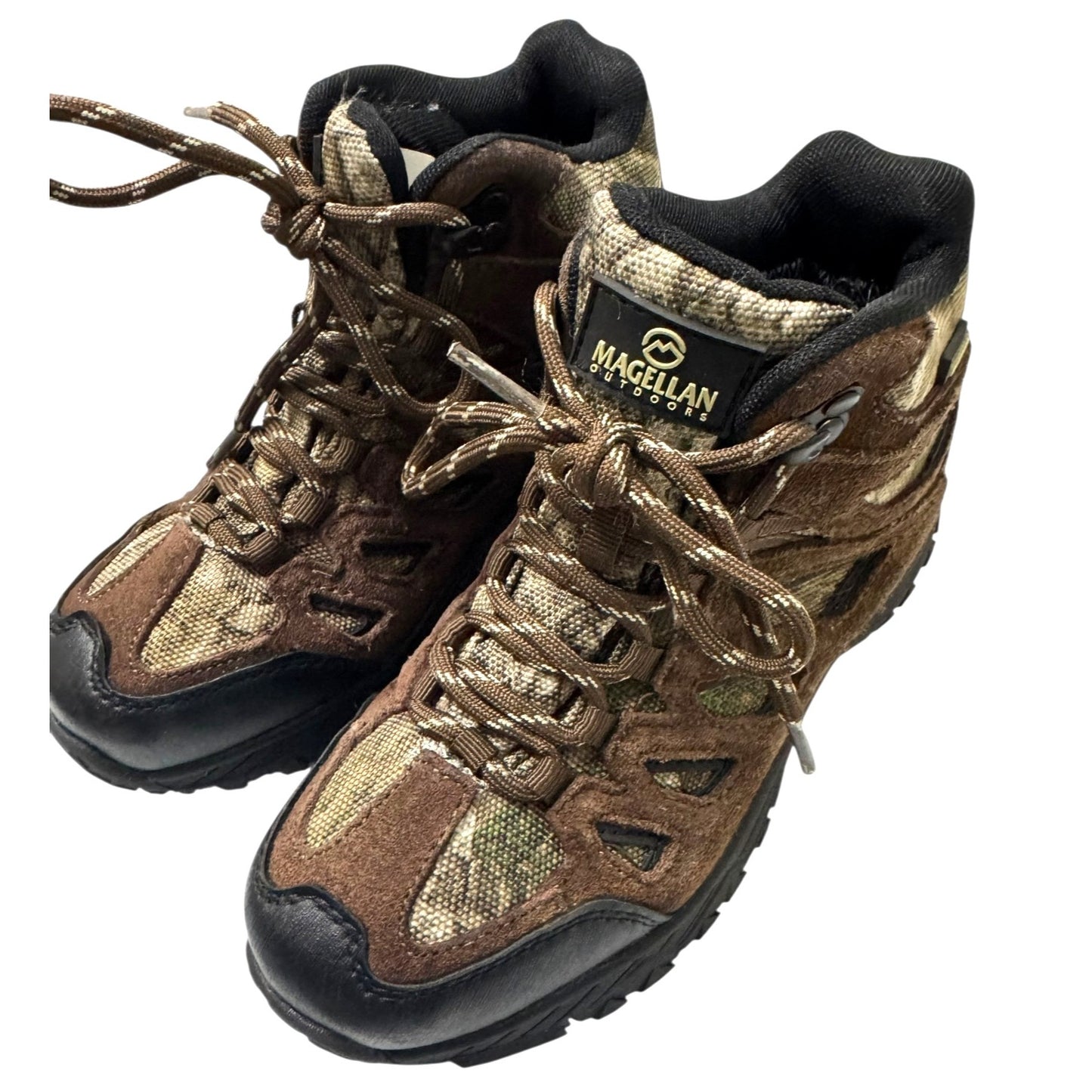 Magellan Outdoors Boys Waterproof Camo Hiking Boots Size 2