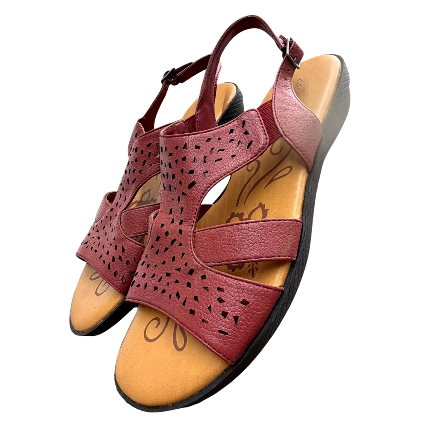 Easy Street Women's Red Sandals 9.5M