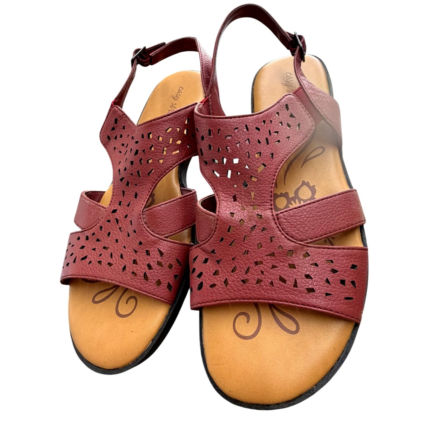 Easy Street Women's Red Sandals 9.5M