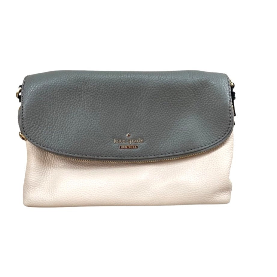 Kate Spade New York Pebbled Leather Two-Tone Crossbody Bag With Gold Hardware
