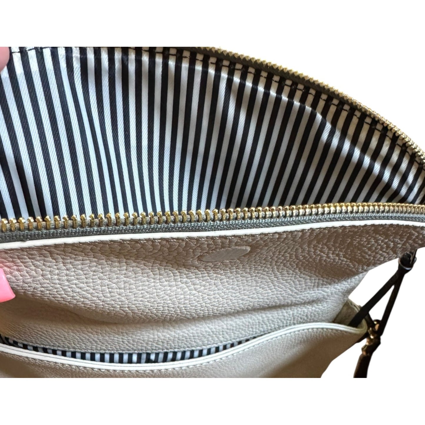 Kate Spade New York Pebbled Leather Two-Tone Crossbody Bag With Gold Hardware