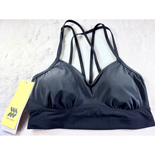 All In Motion Black Strappy Sports Bra NWT Size S