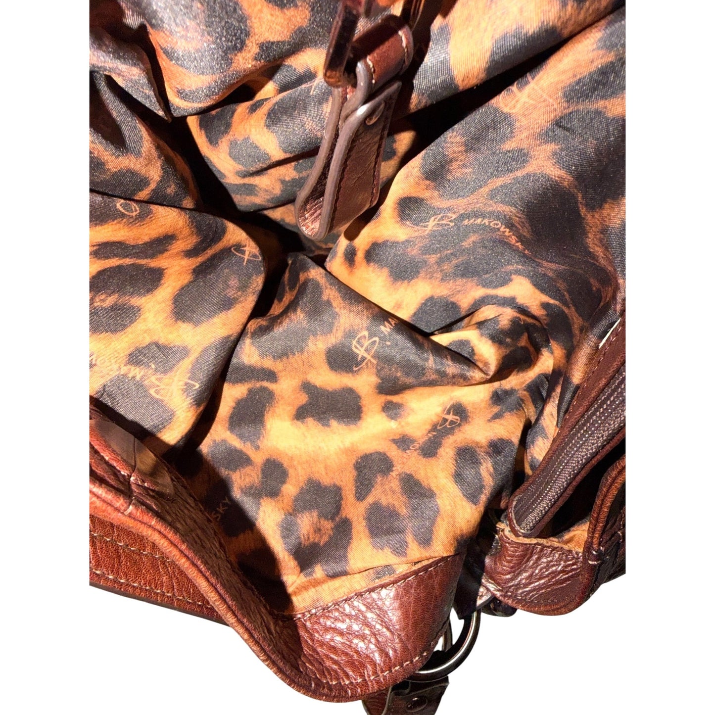 B Makowsky Studded Leather Shoulder Bag