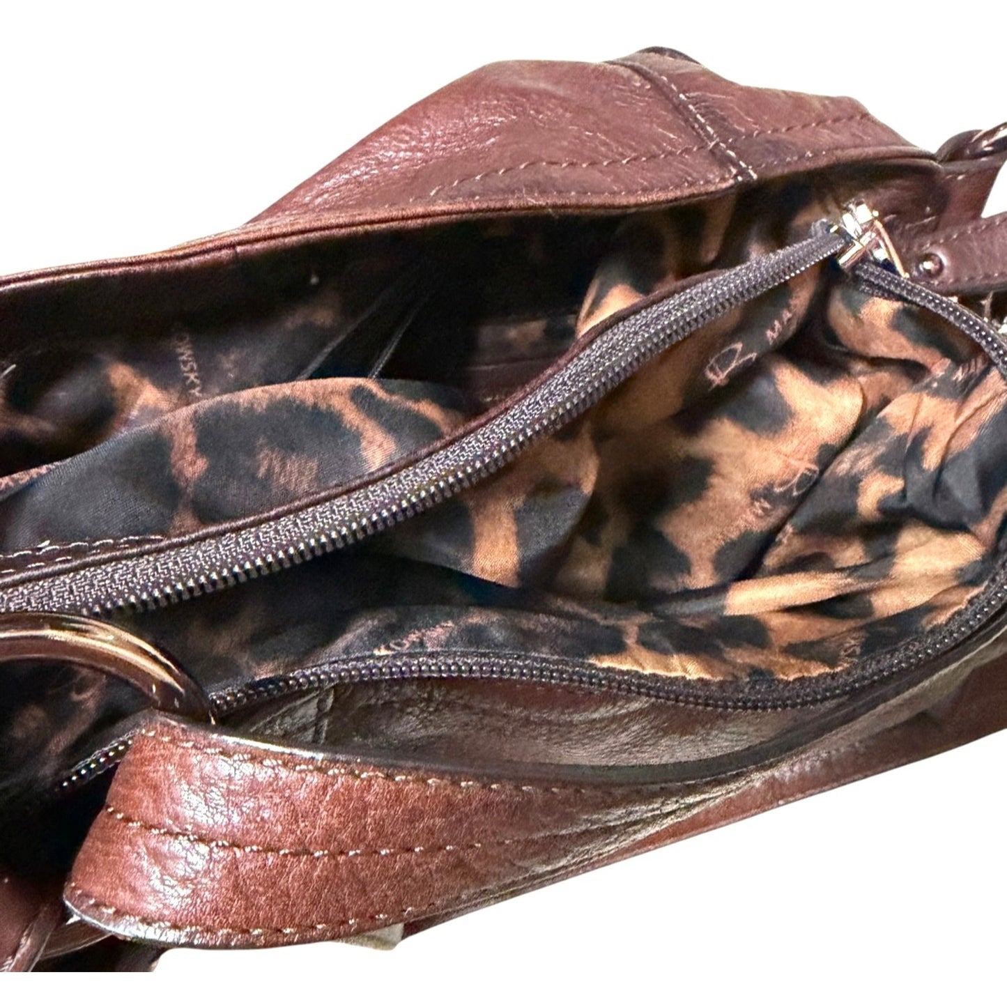 B Makowsky Studded Leather Shoulder Bag