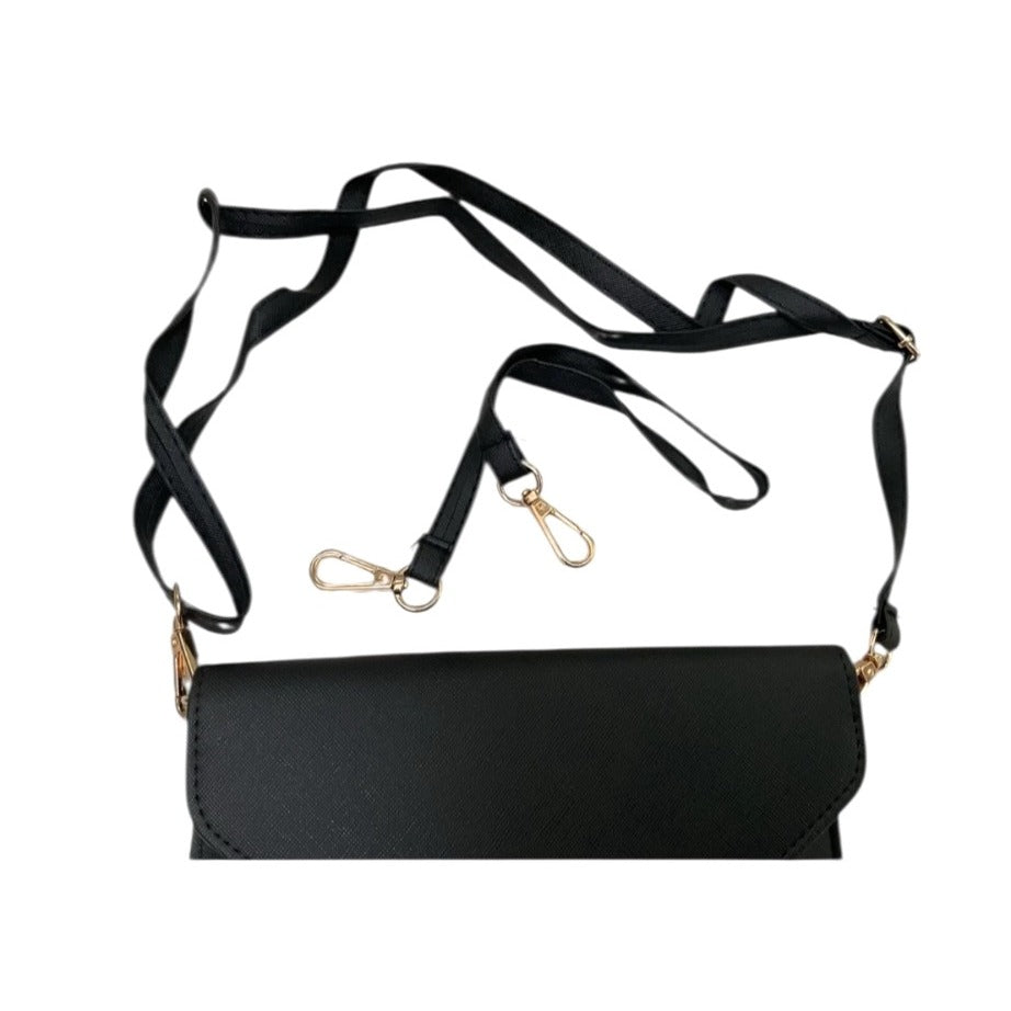 Pandora Black Convertible Crossbody, Wristlet, or Clutch Purse New
