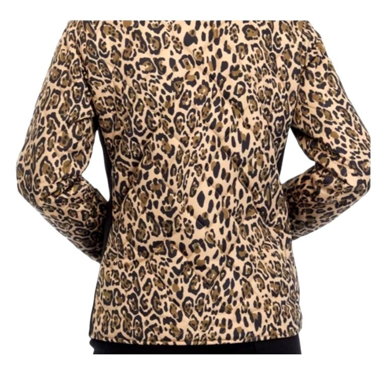 Kim Rodgers XL Leopard Puffer Jacket NWT MSRP $70