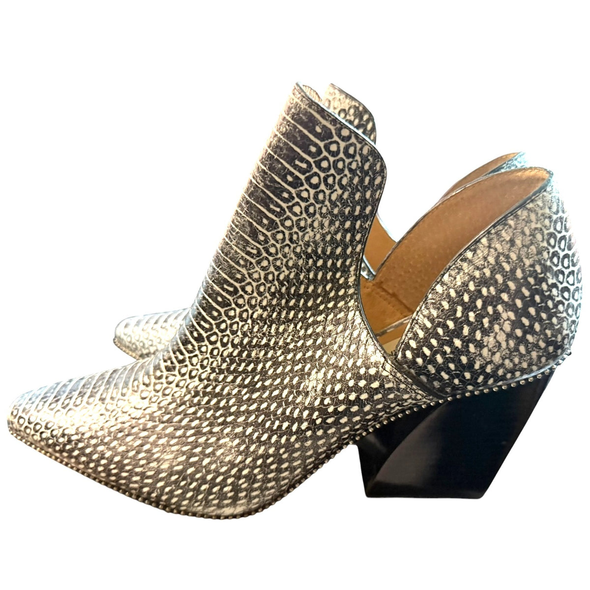 Antonio Melani Snake Leather Bootie Women's SZ 8.5
