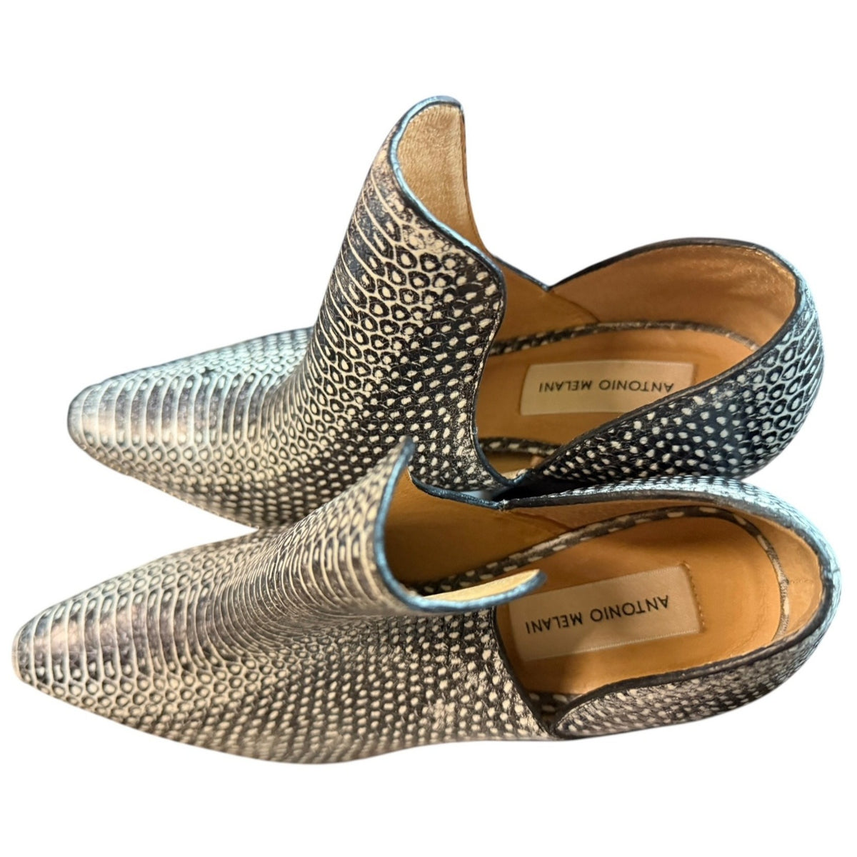 Antonio Melani Snake Leather Bootie Women's SZ 8.5