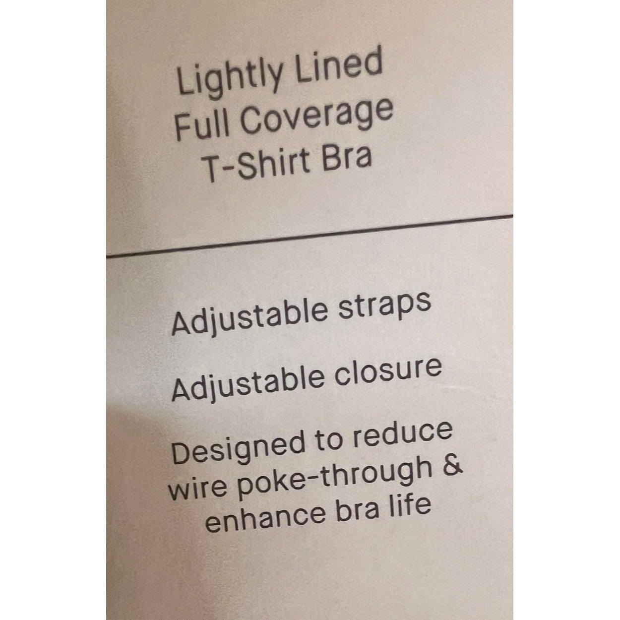 Auden Lightly Lined Full Coverage T-Shirt Bra 42DD Adjustable Straps Lace Front