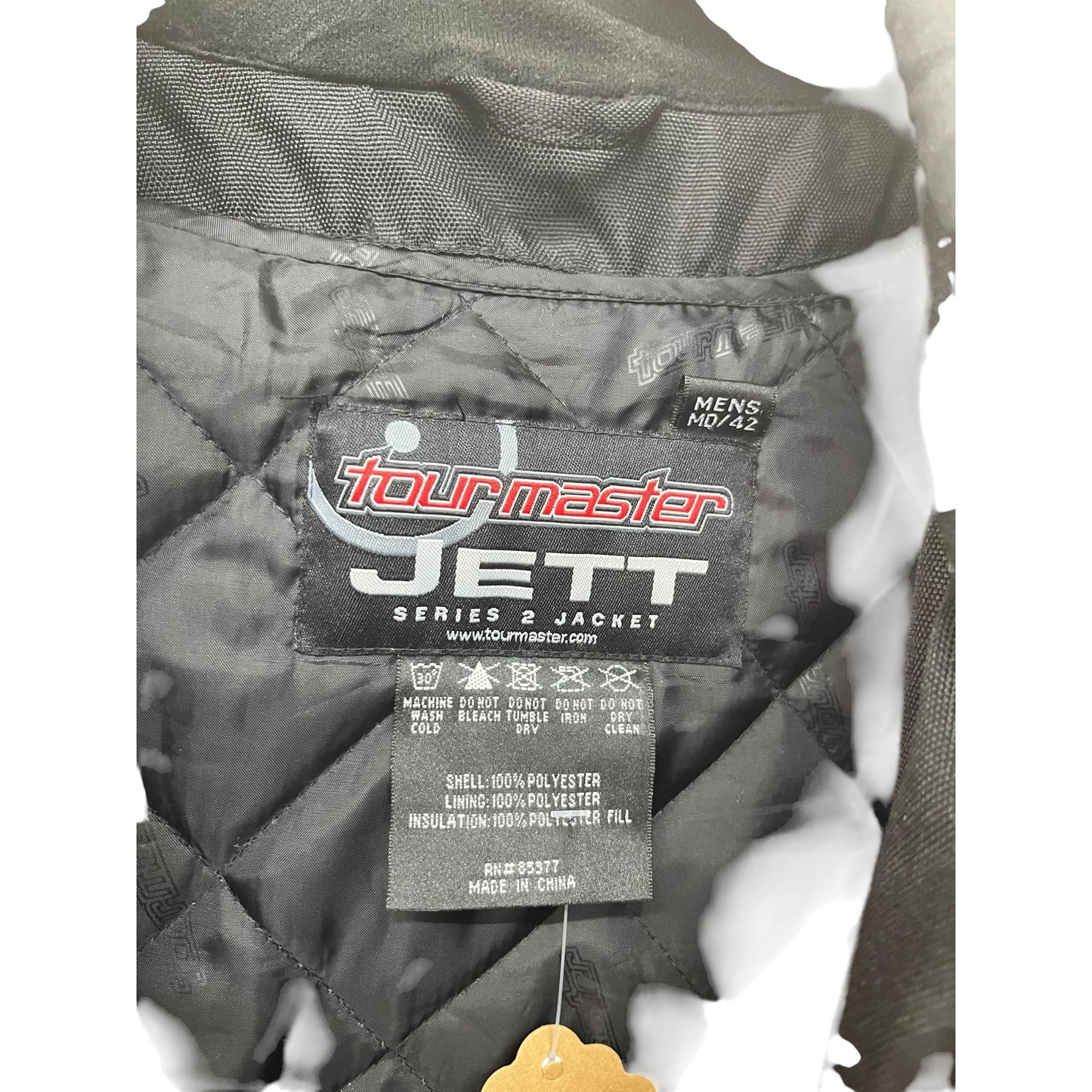 Tourmaster Jett Series 2 Men's Black Motorcycle Jacket Size M/42 Reflective Accents