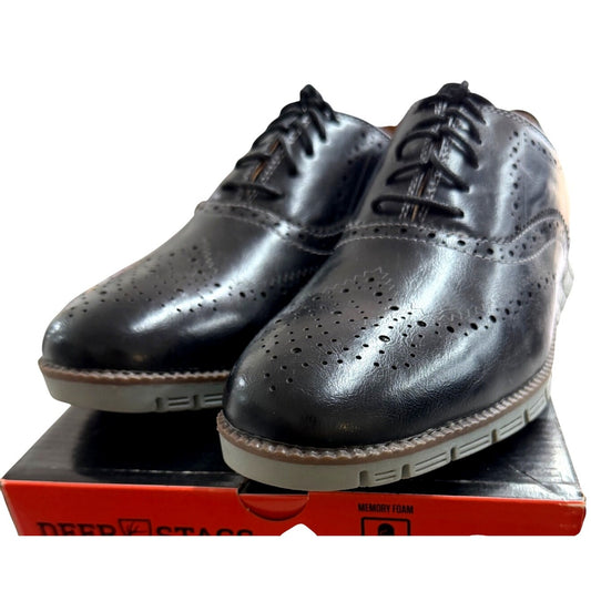 Deer Stags Men's Black Oxford Dress Shoes Size 8W
