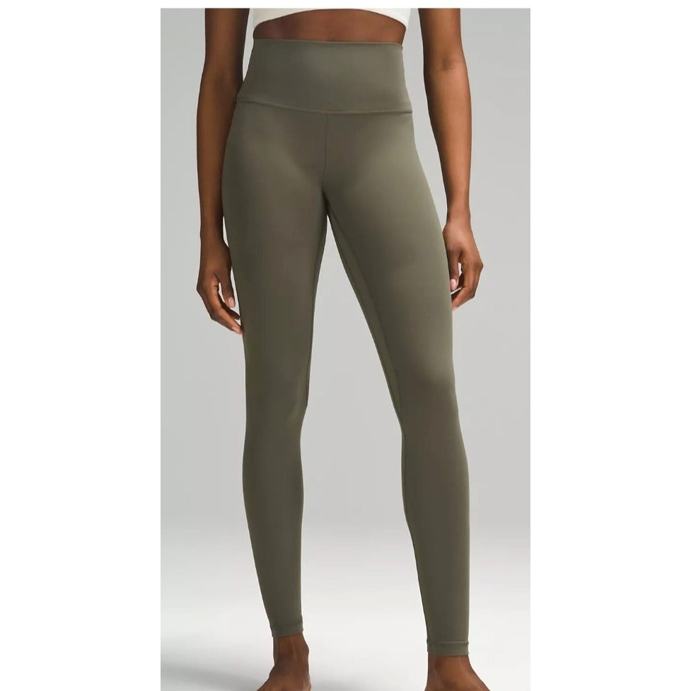 Lululemon Align High-Rise Pant 28" Olive Green Women Size 4 Buttery-Soft Feel Stretchy & Weightless Fit