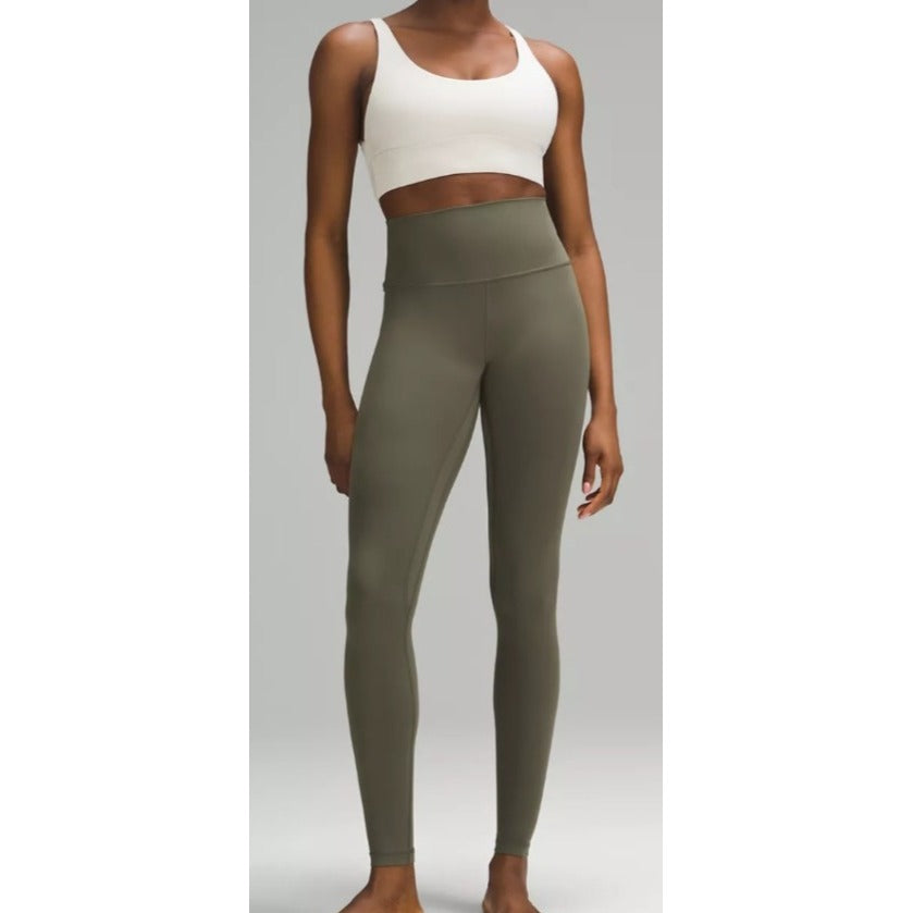 Lululemon Align High-Rise Pant 28" Olive Green Women Size 4 Buttery-Soft Feel Stretchy & Weightless Fit