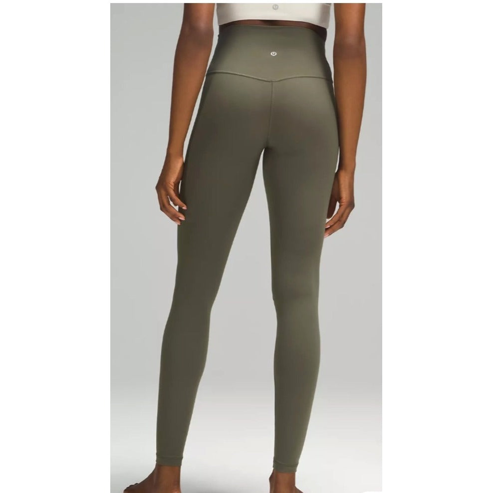 Lululemon Align High-Rise Pant 28" Olive Green Women Size 4 Buttery-Soft Feel Stretchy & Weightless Fit