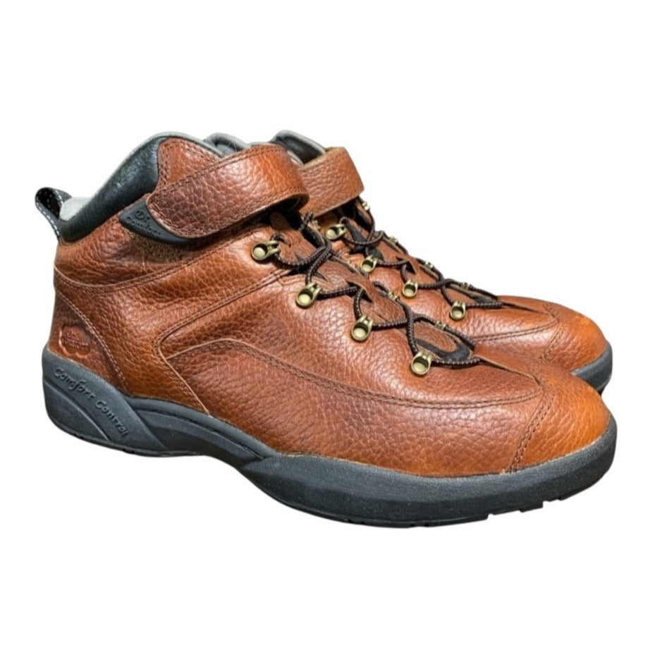 Dr. Comfort Men's 14W Brown Leather Hiking Boots NWOB