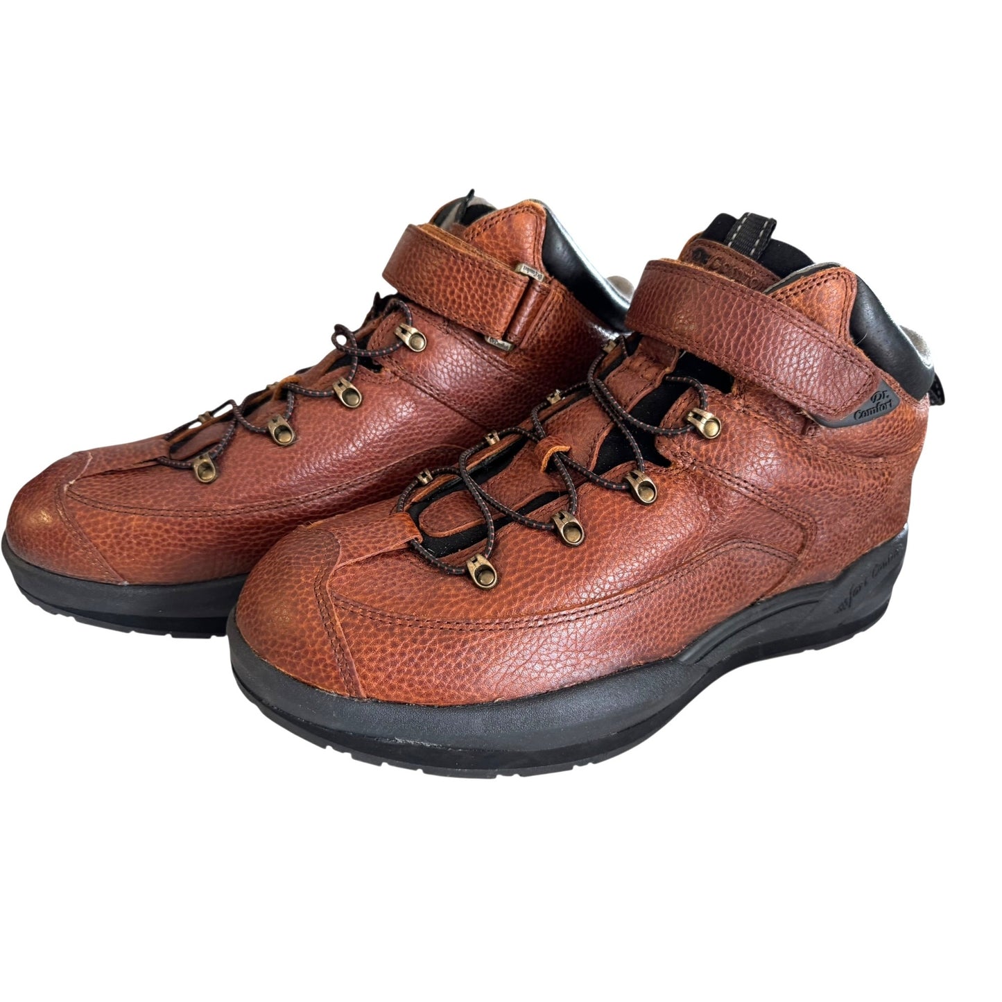 Dr. Comfort Men's 14W Brown Leather Hiking Boots NWOB