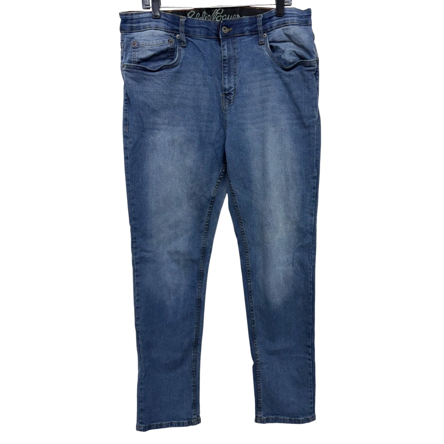 Eddie Bauer Mens Slim Fit Blue Denim Jeans Size 36x32 Classic Style Made In Pakistan